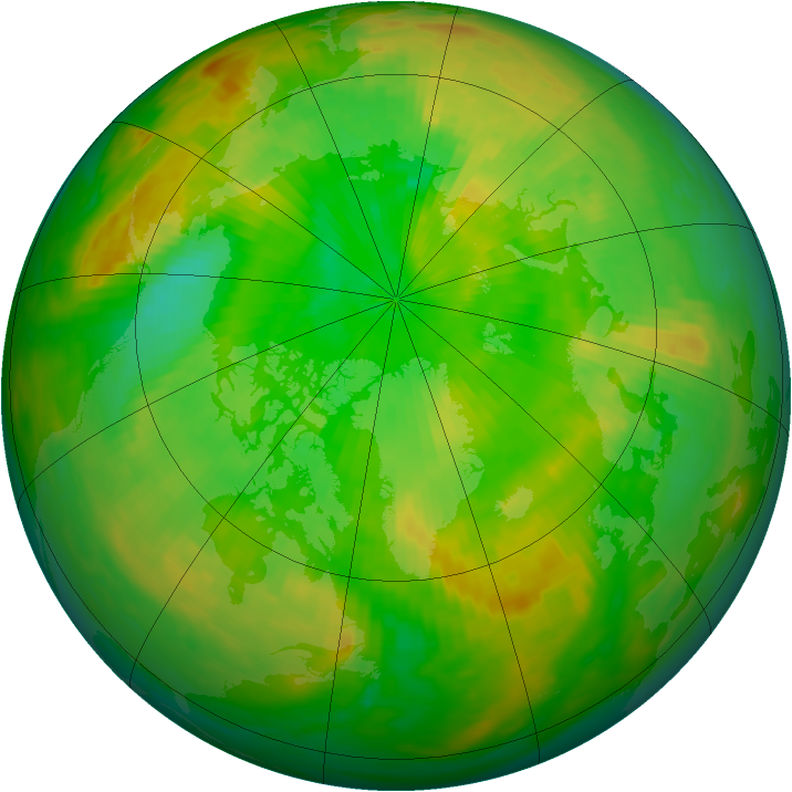 Arctic ozone map for 29 June 1987